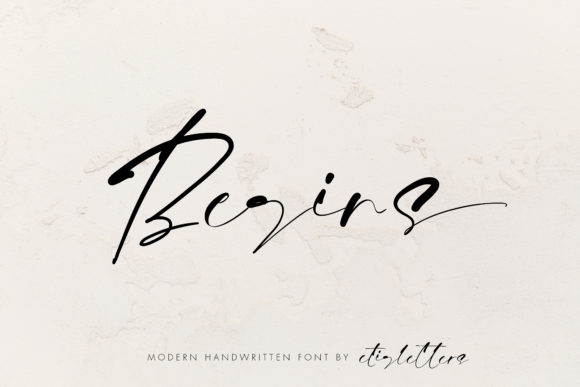 Begins: A Script Handwritten Font for Makers