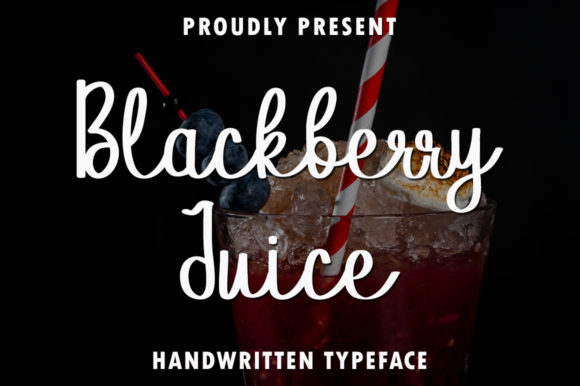 Blackberry Juice Font for Handmade Brands