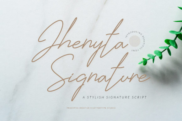 Jhenyta Signature: A Thin Elegant Typeface for Brands