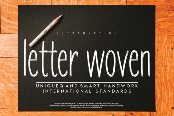 Letter Woven Typeface for Authentic Branding
