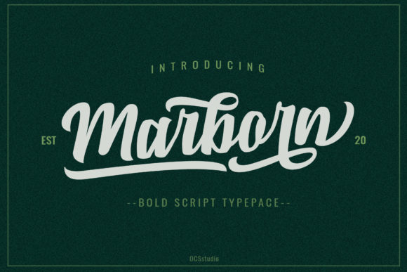 Marborn Font Review: Bold Vintage Handwritten Style