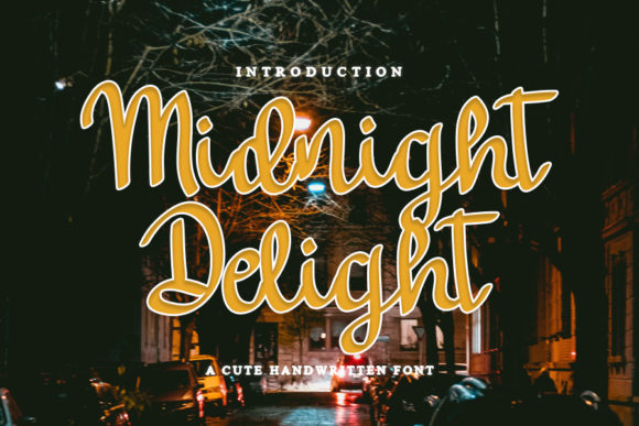 Midnight Delight: A Handwritten Font for Crafters