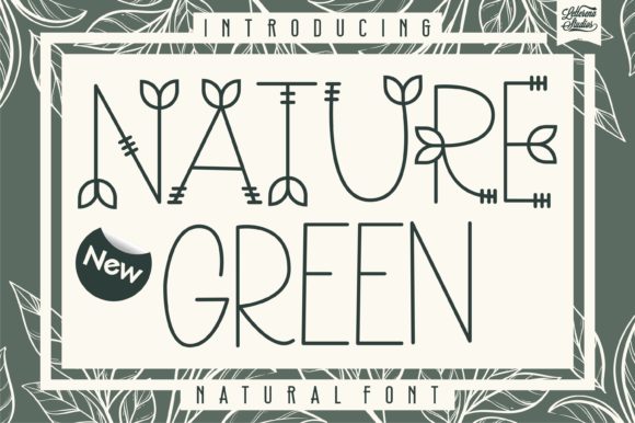 Nature Green Font for Handmade Branding