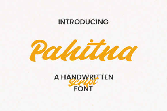 Pahitna: Bold Handwritten Font for Headlines